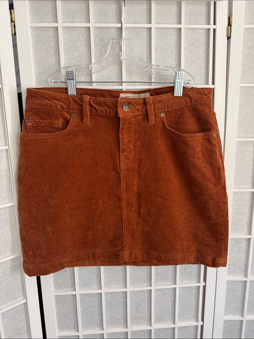 Patagonia Rust Corduroy Mini Skirt - Women's size 4